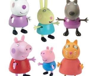 Фигурки героев мультфильма "Peppa Pig"