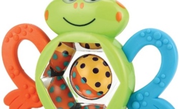 Погремушка-прорезыватель «Веселый лягушонок» Frogus от Happy Baby 