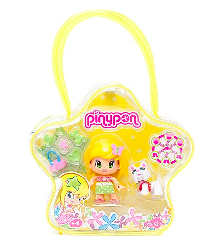 Кукла Пинипон со светлыми волосами и кошечкой в сумочке, Famosa 